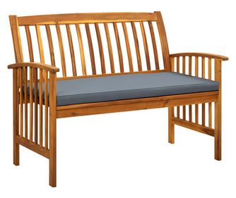 Kerti padokkal elltott pad, 119 cm, tmr akcfa