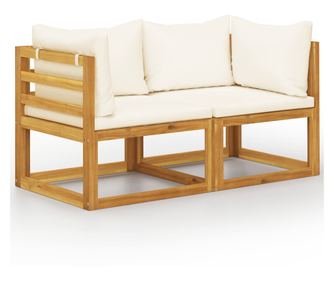 Tejsznfehr prnkkal elltott 2 szemlyes kerti pad