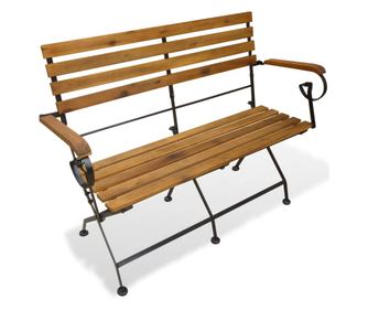 Sklopiva vrtna klupa, 112 cm, masivno drvo akacije