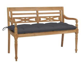Batavia pad antracit szn prnval, 120 cm tmr teakfa