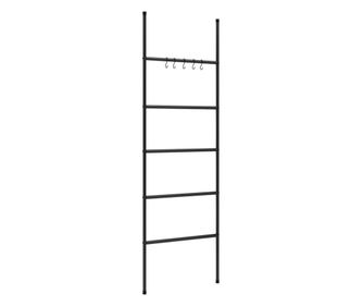 vidaXL Scară pentru suport de prosoape cu 5 niveluri, negru, 58x175 cm, fier