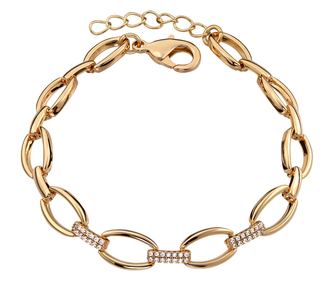 Bratara Circles and Links, placata cu aur roz, 20 cm