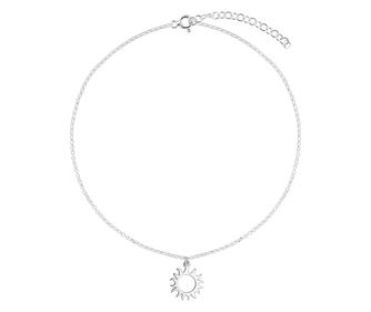 Bratara din argint, charm soare, 15 - 19 cm