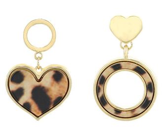 Cercei Jungle Love placati cu aur de 14k, 3.2 cm