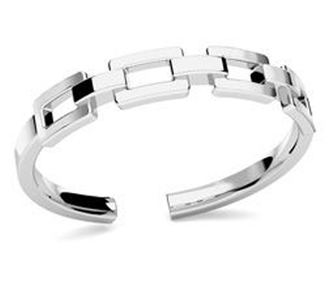 Inel Linked Chain Ring din argint 925 placat cu platina, reglabil