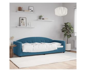 Дневно легло, синьо, 80х200 см, кадифе