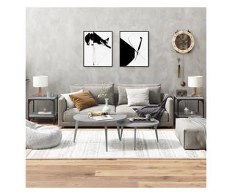 2 db oldals asztal szrke sonoma 40x40x40 cm feldolgozott fa