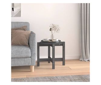 Kavni mizici, siva, Ø 52,5x45 cm, masivno borovo leso