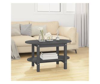 Τραπεζάκι σαλονιού, γκρι, 80x45x45 εκ., μασίφ ξύλο πεύκου