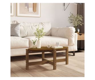 Kavni mizici, medena rjava, 87x48x35 cm, masivno borovo leso