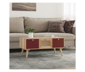 Τραπεζάκι σαλονιού με συρτάρια, 80x40x35,5 εκ., επεξεργασμένο ξύλο