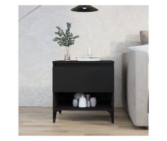 Klubska mizica, črna, 50x46x50 cm, kompozitni les