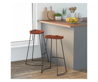 Bar stol Gavin 2 kosi 50x40x78 cm masivno mango les