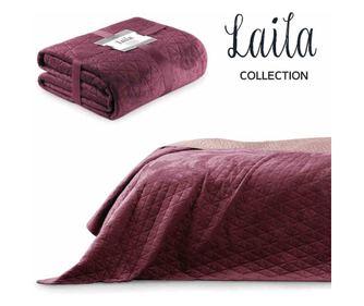 Cuvertura din catifea/poliester glamour Laila, 180-190 g/m2, 240x260 cm, bordo