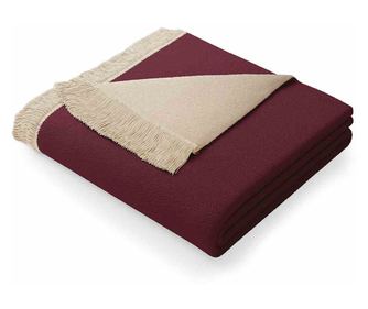 Patura din bumbac cocolino cu motiv clasic, Franse, 430 g/m2, 150x200 cm, bordo