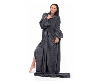 Patura cocolino cu motiv clasic, Lazy, 240 g/m2, 150x180 cm, grafit