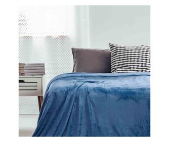 Patura cocolino cu motiv clasic, Micutu, 240 g/m2, 150x200 cm, indigo