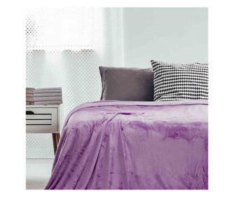 Patura cocolino cu motiv clasic, Micutu, 240 g/m2, 160X210 cm, lila