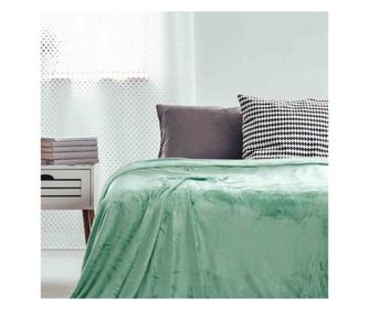 Patura cocolino cu motiv clasic, Micutu, 240 g/m2, 200x220 cm, verde deschis