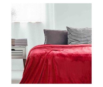 Patura cocolino cu motiv clasic, Micutu, 240 g/m2, 200x220 cm, rosu