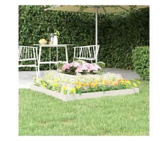 Jardinieră, alb, 110x110x27 cm, lemn masiv de pin