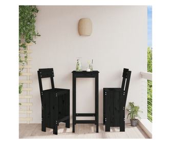 Brszkek, 2 db, fekete, 40x48,5x115,5 cm tmr fenyfa