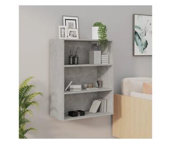 Fggesztett fali szekrny, betonhats szrke, 69,5x32,5x90 cm