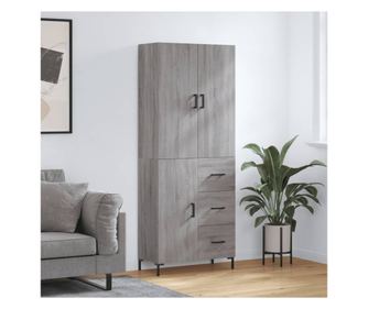 Dulap înalt, gri sonoma, 69,5x34x180 cm, lemn compozit