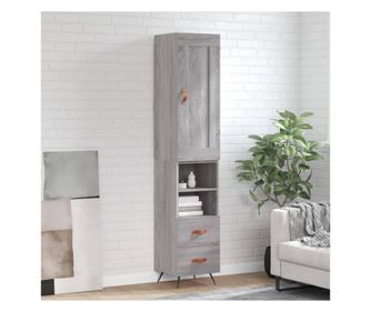 Dulap înalt, gri sonoma, 34,5x34x180 cm, lemn prelucrat