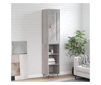 Dulap înalt, gri sonoma, 34,5x34x180 cm, lemn prelucrat