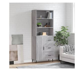 Dulap înalt, gri sonoma, 69,5x34x180 cm, lemn compozit