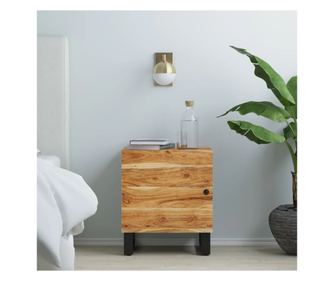 Κομοδίνο, 40x33x46 εκ., μασίφ ξύλο ακακίας