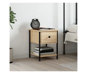 Κομοδίνο, sonoma oak, 34x35.5x45 εκ., σύνθετο ξύλο