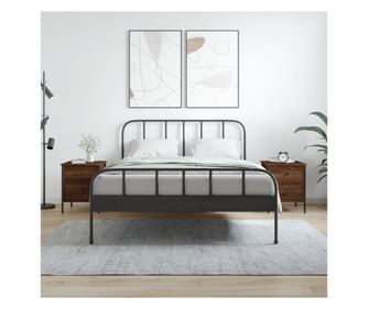 Nočni omarici, 2 kosa, rjavi hrast, 40x42x50 cm, Konstrukcijski les