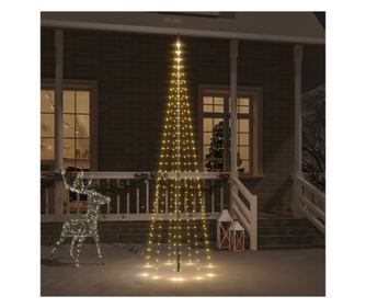 Božićno drvce na jarbolu, 310 LED dioda, toplo bijelo, 300 cm