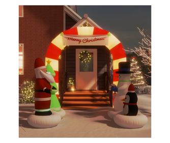 Božićni luk na napuhavanje s LED diodama, 260 cm