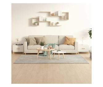 Τραπεζάκια Σαλονιού 2 τεμ. Λευκά Γυαλιστερά 50x50x40 εκ. από Επεξεργασμένο Ξύλο