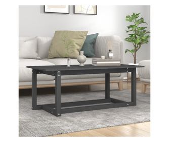 Măsuță de cafea, gri, 110x55x45 cm, lemn masiv de pin