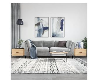 Kvzasztal 2 db tlgy sonoma 50x50x40 cm laminlt fa