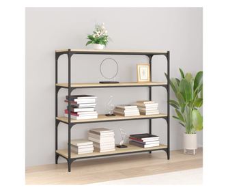 Komoda za knjige hrast sonoma 100x33x100cm, obrađeno drvo i čelik