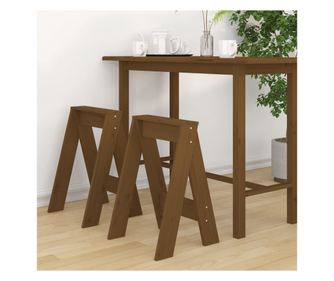 Stolički, 2 kosi, medena rjava, 40x40x60 cm, masivno borovo leso