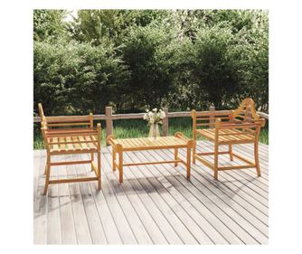 Градински столове, 2 бр., 91x62x94 см, Масивно тиково дърво