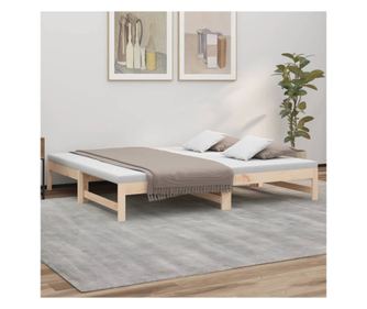 Разтегателно канапе, 2x(90x190) см, масивно дърво