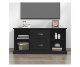 Comodă TV, negru, 99,5x35,5x48 cm, lemn prelucrat