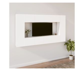 Set TV ormarića, 8 komada, bijelo, obrađeno drvo