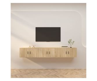 Fali TV-szekrények 3 db sonoma tölgy 80x34,5x40 cm