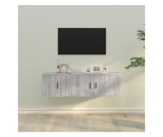 Set dulapuri TV, 2 piese, gri sonoma, lemn prelucrat