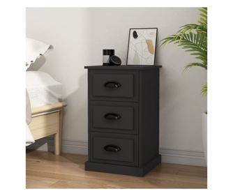 Noptieră, negru, 39x39x67 cm, lemn prelucrat