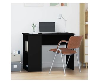 Crni stol, 100x55x75 cm, obrađeno drvo