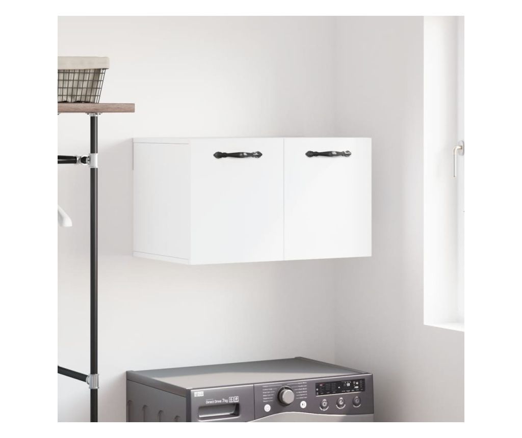 Falra szerelhet szekrny, fehr, 60x36,5x35 cm, feldolgozott fa